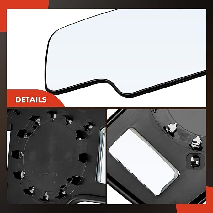 A-Premium Right Passenger Side Manual Non-Heated Mirror Glass Compatible with 1999-2007 Chevy Silverado, Tahoe, Suburban, Avalanche & GMC Sierra, Yukon & Cadillac Escalade, Escalade ESV/EXT