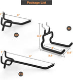 G.CORE 24-Pack Pegboard Hooks, 2" 4" Peg Board Tool Utility Hangers Fit 1/4" Pegboards, Heavy Duty Metal Shelving Brackets, W