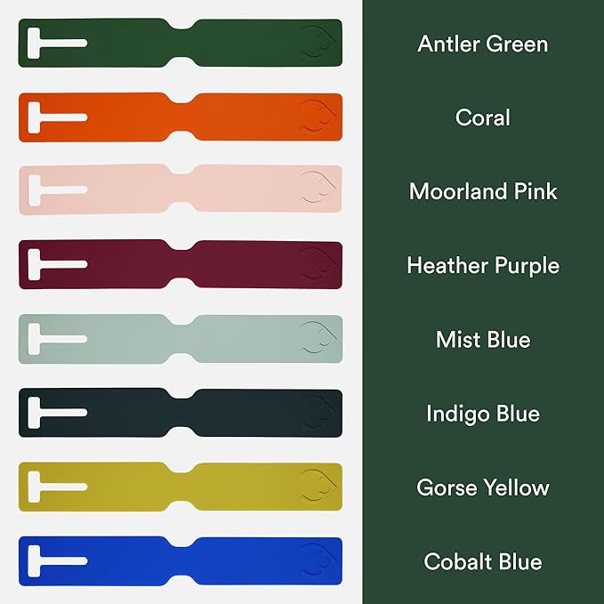 ANTLER Luggage Tags - Durable Rubber, for Suitcases & Travel Bags, Assorted Colors, Easy ID & Personalization, Fits Most Suit