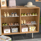 Expandable Closet Tension Shelf with Strong Adhesive, Metal Wire Hanging Shelves Closet Divider Separator Storage Shelves for