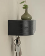 Kazai. Key Holder 'Toke' | Minimalist Key Hook Design from Berlin | Modern Key Holder Wall Mount with Wooden Shelf | Key Rack