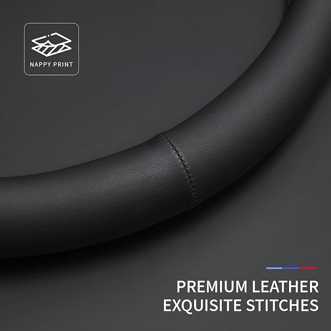 Leather Steering Wheel Cover Compatible