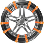 2025SCHAIN-OR Universal Heavy Duty Anti-Skid Snow Tire Chains, 10Pack Reusable TPU Non-Slip Zip Tie Tires Chain, Compatible w