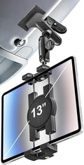woleyi Tablet Holder for Car Sun Visor - [Metal Magic Arm] 360° Adjustable Car Tablet Mount with Ultra Stable Clamp for iPad Pro Air Mini, Galaxy Tabs, Z Fold, iPhone, Fire, Gopro, 4.7-11" Devices