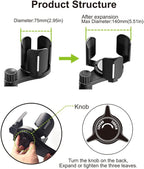 3 in 1 Car Cup Holder Expander with Adjustable Base, All Purpose Car Cup Holder and Organizer, Road Trip Essentials Car Accessories for Snack Bottles Cups Drinks (B03)