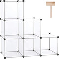 C&AHOME Cube Storage Organizer, 6-Cube Shelves Units, Closet Cabinet, DIY Plastic Modular Book Shelf, Ideal for Bedroom, Livi