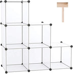 C&AHOME Cube Storage Organizer, 6-Cube Shelves Units, Closet Cabinet, DIY Plastic Modular Book Shelf, Ideal for Bedroom, Livi