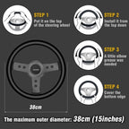 Cow Print Car Steering Wheel Covers, Breathable Microfiber Leather for Women and Men, Universal 15 inch Anti-Slip Steering Wh