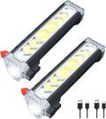 Car Flashlight Solar Flashlight, Window Breaker & Seat Belt Cutter, Multi-Function Torch Tool Magnetic LED COB Work Light wit