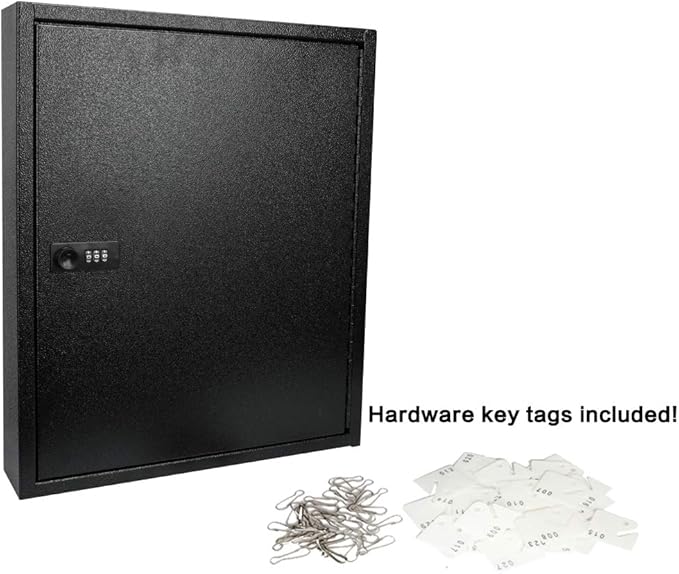 KYODOLED 100Keys Key Cabinet Organizer, Key Lock Box Wall Mount with Code, Large Keys Storage Combination Lock Box for Home, 