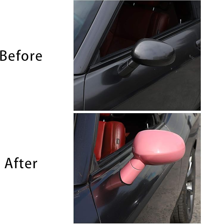 Voodonala for Challenger Rearview Mirror Cover Side Mirror Trim Shell Cover Decoration Trim for 2009-2024+Dodge Challenger Exterior Accessories ASB Pink, 10pcs