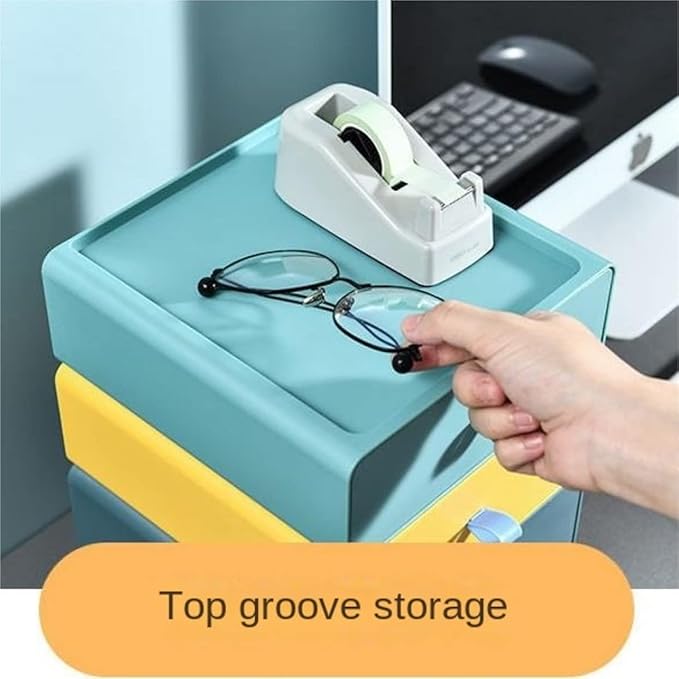 Skincare Organizers, Drawer Cosmetic Storage Box Dressing Table Desktop Versatile Sorting Box Makeup Organizer Counter(Yellow