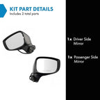 TRQ Driver & Passenger Side Power Mirror Set Paint to Match Manual Folding Compatible with 2017-2018 Mazda CX-5 MA1320197 MA1