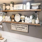 Industrial Pipe Wall Wood Shelves,Real Wooden Shelves 48" in Special Brown Color with 1.2" Extra Thickness, Modern Floating S