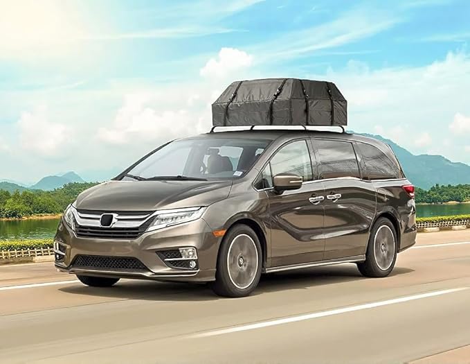 Car Rooftop Cargo Bag, Soft-Sided Storage Carrier with Anti-Slip Mat for Bare Roof, Roof Rack (44.1″*34.3″*17.3″)