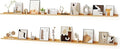 Floating Picture Ledge Shelves for Wall Set of 2, 95 Inches Picture Ledge Shelf with Long Large Nursery Book Shelf for Toys S