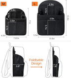 Surblue Backpack Organizer Insert Liner Hanging Travel Rucksack Purse and Handbag Insert Pocket, High-capacity Divider Foldab
