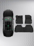 YHTAUTO Floor Mats Fit 2017-2019 Buick Lacrosse, TPE All Weather Car Mats Waterproof Anti-Slip Odorless Floor Liner, Interior Accessories, 1st & 2nd Row, Set of 3