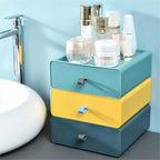 Skincare Organizers, Drawer Cosmetic Storage Box Dressing Table Desktop Versatile Sorting Box Makeup Organizer Counter(Yellow