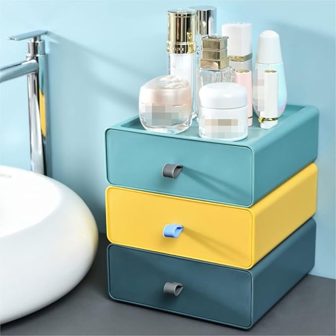 Makeup Organizer Vanity Organizer Drawer Cosmetic Storage Box Dressing Table Desktop Versatile Sorting Box Makeup Organizer M
