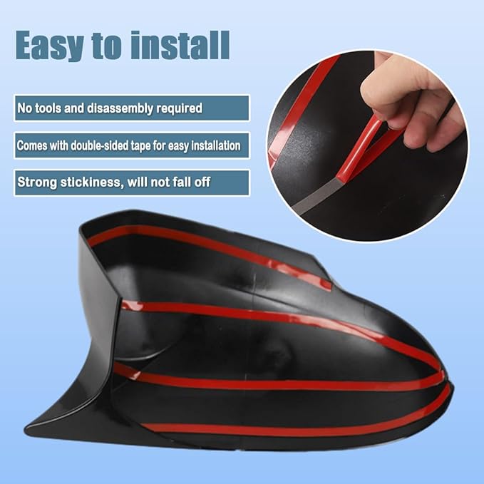 XITER Rear View Side Mirror Cover Side Mirror Cap for Honda CRV 2023 2024 2025 2026,Glossy Black