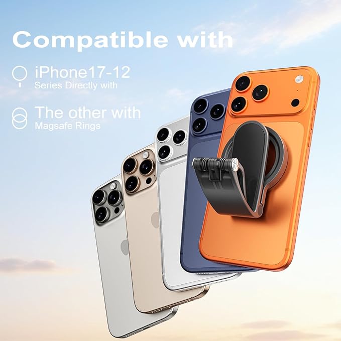 Magnetic Phone Holder for Car,Strong Non-Slip Car Phone Mount, Hands-Free Navigation for Car,Phone Holder for Car/Desk, Compatible with iPhone/Samsung and All Smartphones