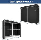 Ulif E12C Pro Heavy Duty Closet Organizer System，Freestanding Clothing Racks for Hanging Clothes，Adjustable Garment Rack 71"W
