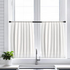 2 Pack Tension Curtain Rod 28-48 Inch, Small Short Adjustable Extendable Spring Loaded Rods for Windows Cabinet Blinds Closet