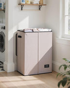 SOLEDI Laundry Hamper with Lid 130L Large & Tall Collapsible Laundry Basket, Clothes Hamper with Bag Removable Easy to Carry,
