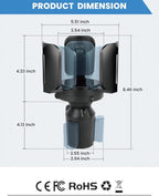 Universal Golf Cart Cup Holder Expander, Adjustable Base & Holder for 1lb Tank, Various Sized Water Bottles & Tumblers, Compa
