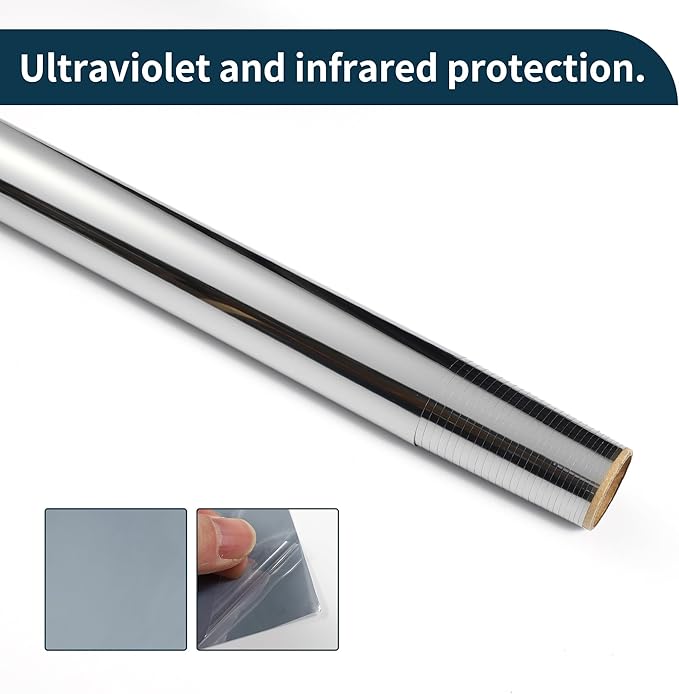 Motoforti Nano Ceramic Car Window Tint Film VLT 33% IRR 70% UVR 58% Silver Tone 5ft x 30inch Privacy Film 2mil PET 1 Pc