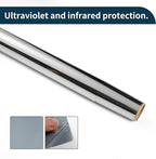 Motoforti Nano Ceramic Car Window Tint Film VLT 33% IRR 70% UVR 58% Silver Tone 5ft x 30inch Privacy Film 2mil PET 1 Pc
