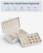 Vlando Jewelry Box Organizer for Women Girl,Lockable Jewelry Case Boxes with 2 Layers,Earrings Necklace,Rings Storage,Gift Bo
