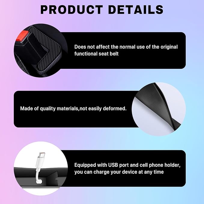 2PCS Car Seat Gap Filler, Vehicle Seat Organizer for Avoiding Dropped Items, Fill The Gap Between Seat and Console, No Drop Seats Guard for Coins Wallets Keys, Universal Car Accessories (Black)