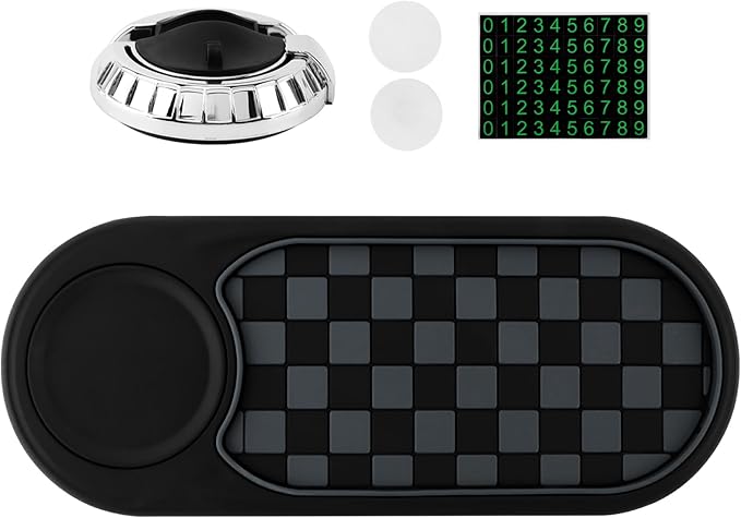 Multifunction Car Anti-Slip Mat, Car Dashboard Mobile Phone Holder, Anti Slip Mat Phone Holder and Temporary Parking Number P