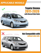KINGGERI 300Lbs Lockable Roof Rack Cross Bars Compatible with Toyota Sienna 2011-2020 (with Raised Side Rails)，Anti-Theft Aluminum Roof Rails Crossbars Rooftop Cargo Basket Carrier canoe Luggage Rails