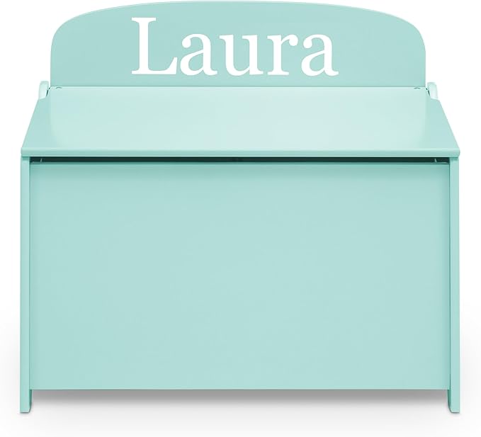 Delta Children Personalized MySize Deluxe Toy Box, Mint