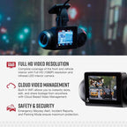 Cobra Smart Dash Cam with Interior Cam (SC 201) - Full HD 1080P Resolution, Built-in WiFi & GPS, Live Police Alerts, Incident