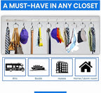Rolly Hanger® Closet Space Saver – Premium Rotating Aluminum Organizer for Belts, Ties, Hats & Handbags – Heavy Duty 360° Swi