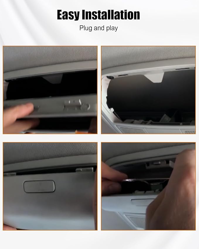Sunglass Box Console Case Holder Fit for VW Jetta MK6 Passat B7 2011-2018, Overhead Console Glasses Holder Replace 56D868837A 5C6868837 Y20, Grey