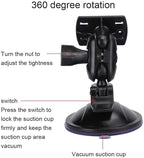 Yoidesu 360 Degree Adjustable Vacuum Suction Cup Dash Cam Mount Holder, Universal Dash Camera Rear View Mirror Mount Holder Kit for Most Dash Camera and Car Camera(Four Claw Head)