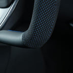 MEWANT Hand Stitched Tesla Model S Yoke Steering Wheel Cover Wrap for Tesla Model S 2021-2023 / Model X 2021-2023 Tesla Yoke Steering Wheel Accessories
