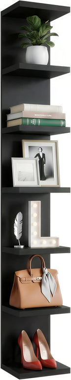 7 Tier Wall Shelf Unit & Lack Shelf, Versatile Floating Shelves for Wall, Bedroom Book Shelf, Vanity Display Shelves, Tall De