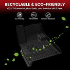 LASFIT Floor Mats&Trunk Mat&Backrest Mat for Rivian R1S 2024 2023 2022, TPE All Weather Floor Mats Custom Fit Floor Liner&Cargo Mat for R1S 2022-2024 Full Set Car Mats and Cargo Liner