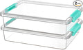 Vtopmart 6 Qt Plastic Storage Bins with Lids, Clear Sensory Bins, Arts Crafts Organizers and Storage, Stackable Containers fo