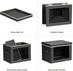 Homsorout Stackable Storage Bins with Lids - Large Storage Box with Lids, Foldable Closet Boxes for Organizing, Wardrobe Clot