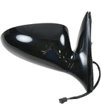 TRQ 2 Piece Driver and Passenger Side Mirror Assembly Set Electric Adjustment Heated No Memory Black Compatible with 1997-200
