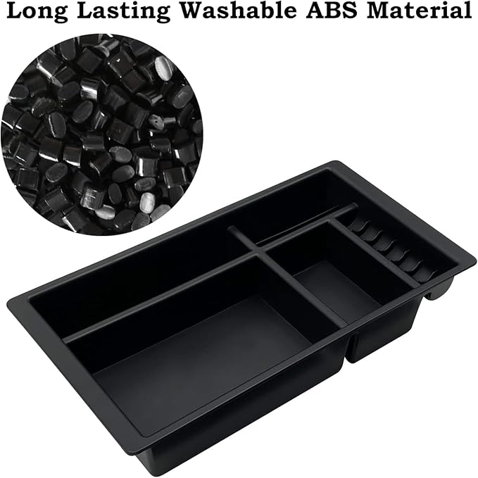 Center Console Organizer Compatible with 2015-2020 Chevy Yukon Tahoe Suburban and 2014-2018 GMC Sierra Silverado Tray Accessories Armrest Storage-Full Console w/Bucket Seats ONLY
