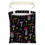 Car Trash Can, Cute Car Trash Bag, Hanging Car Organizer and Storage Bag, Trash Bin for Car Accessories, Vehicle, Travelling, Camping Colorful Boho Mushroom
