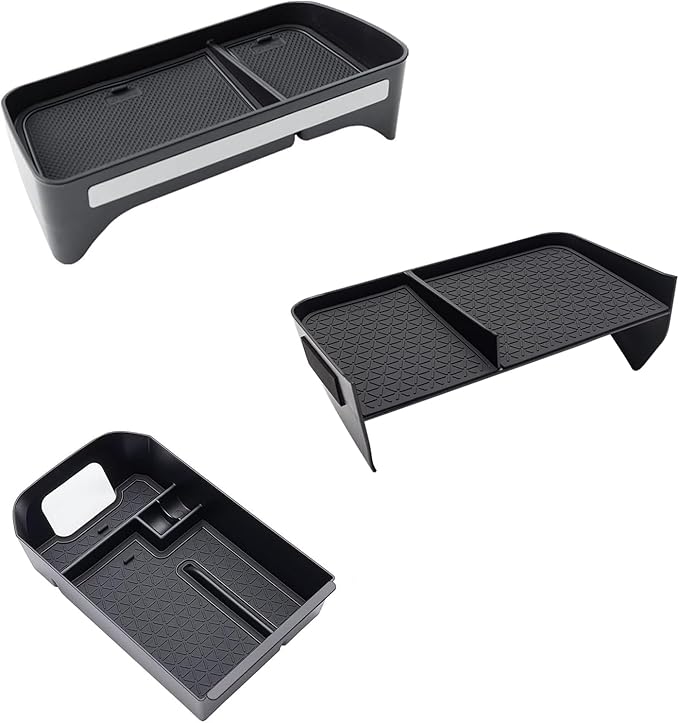 JDMCAR Upgraded Center Console Organizer Compatible with Toyota RAV4 2025 2024 2023 2022-2019 Interior Accessories, Armrest Storage Box, Dash Storage Tray(Not for New 10.5'' Multimedia Display)-3pcs